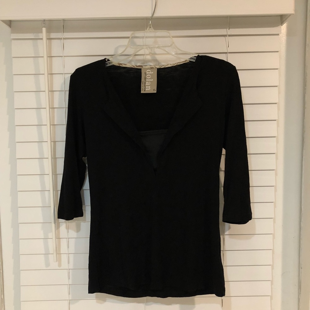 Dolan Left Coast Collection Black 3/4 Sleeve